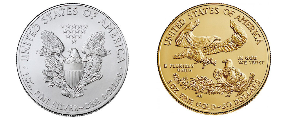 The current Silver Eagle reverse and Gold Eagle