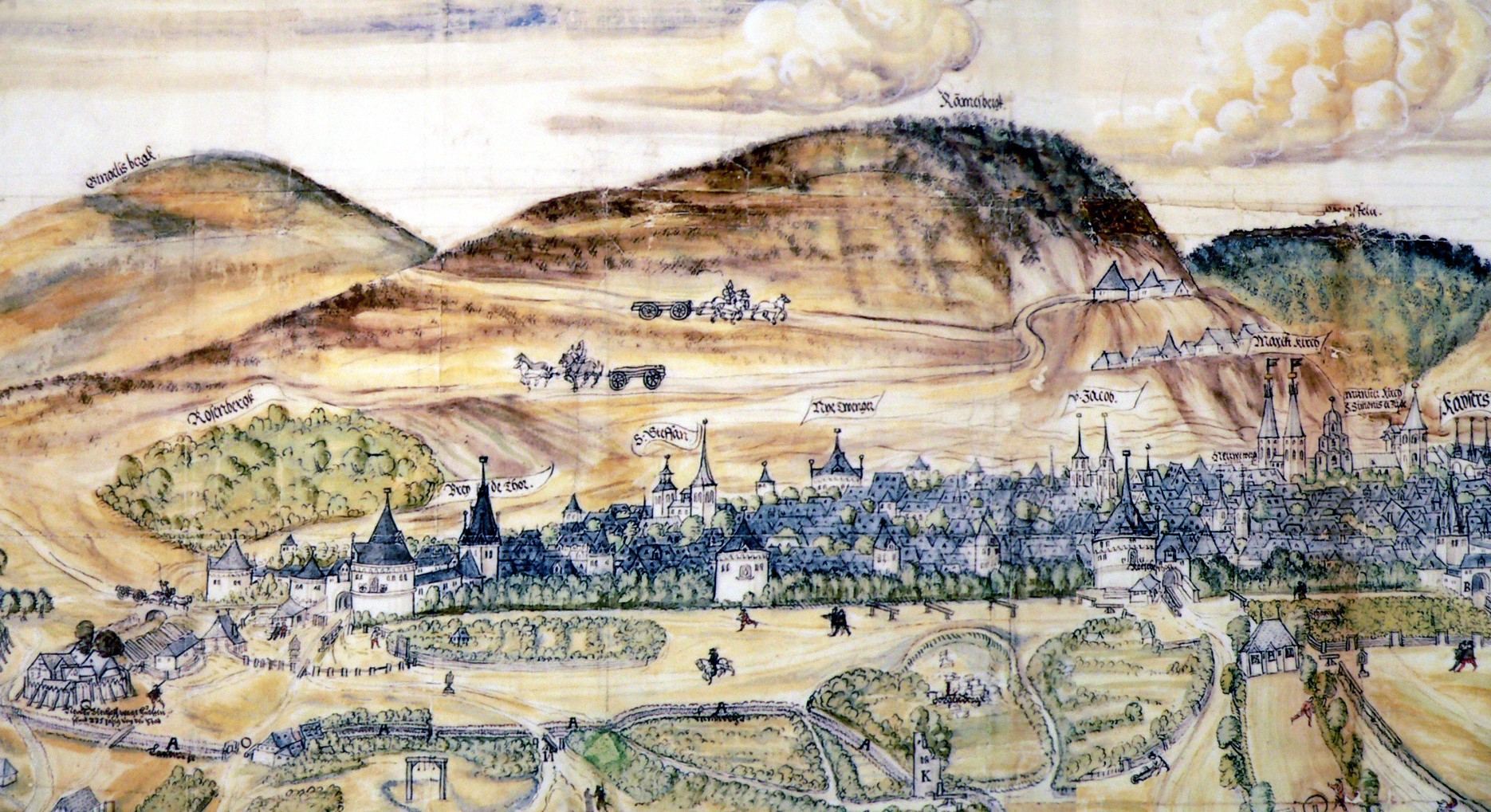 Imperial City of Goslar and Rammelsberg, 1574 depiction