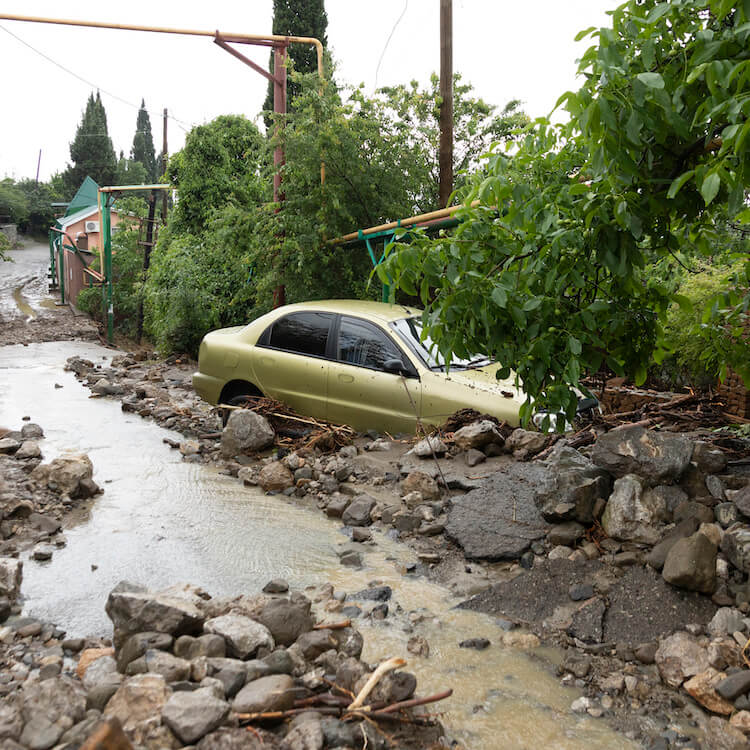 Damage caused by flooding